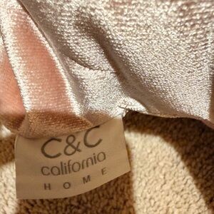 C&C California Home Pink and Silver Throw Pillow